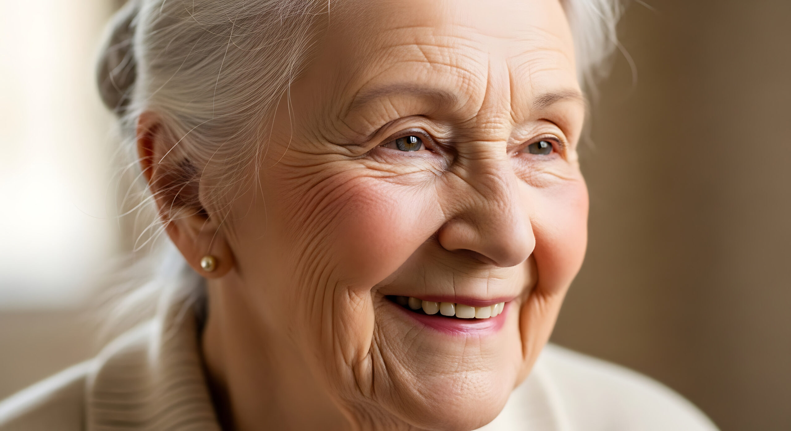 happy senior woman